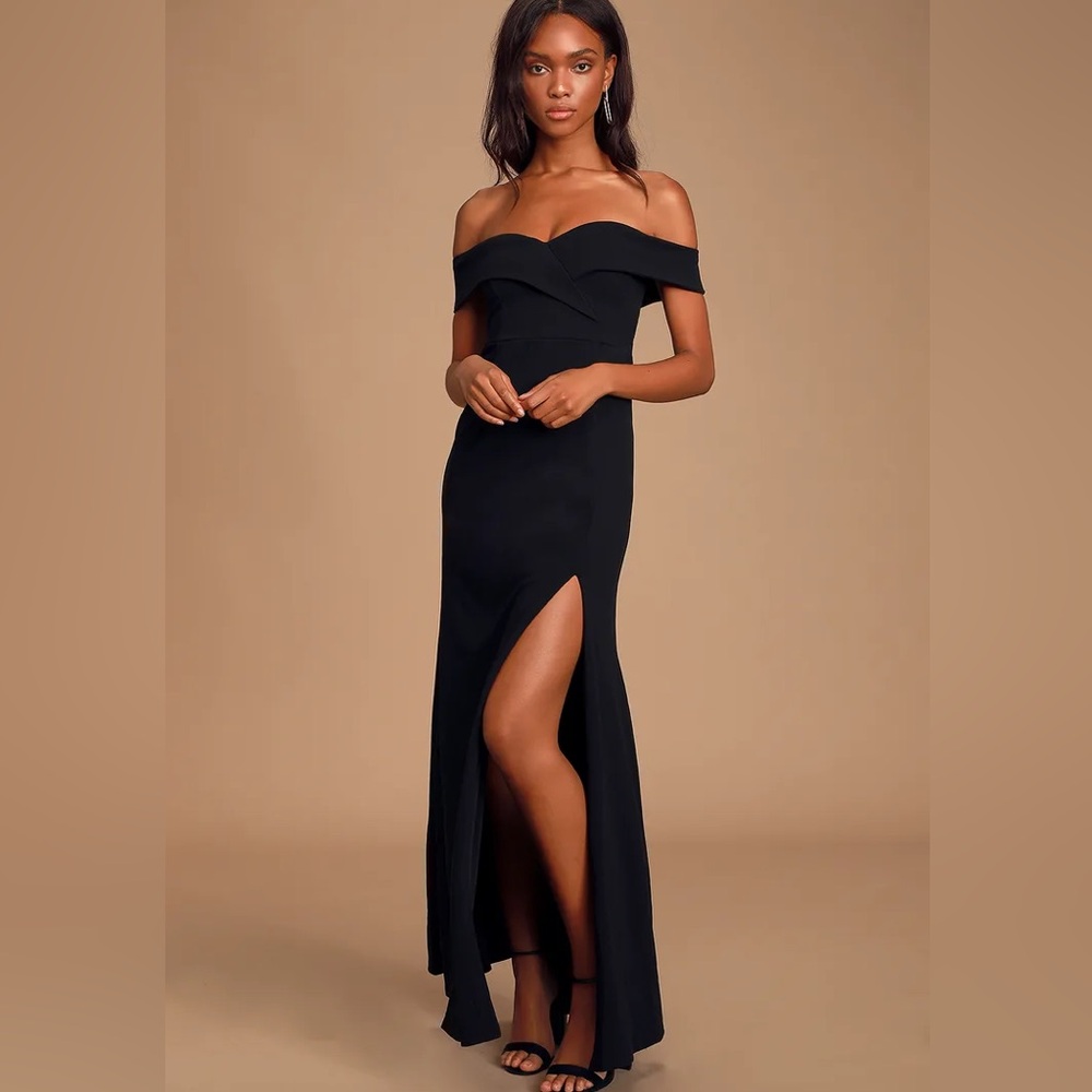 Lulu’s Black Off Shoulder Dress